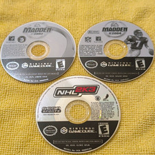 Nintendo GameCube games Madden 2002, Madden 2004, NHL 2K3 Discs only, TESTED✓