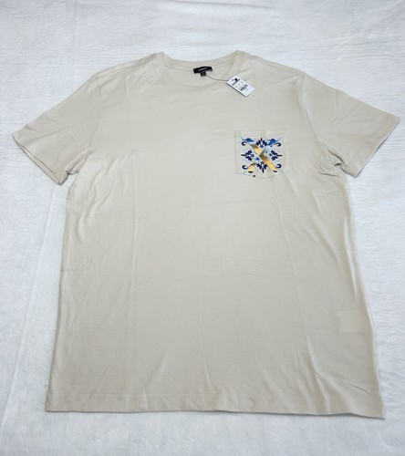 Express Herren, Beige Royal X Pocket Graphic, Kurzarm T-Shirt, Größe M
