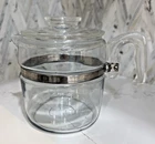 Vintage PYREX 7756-B Flameware Glass Percolator Coffee Pot and Lid 7756-C