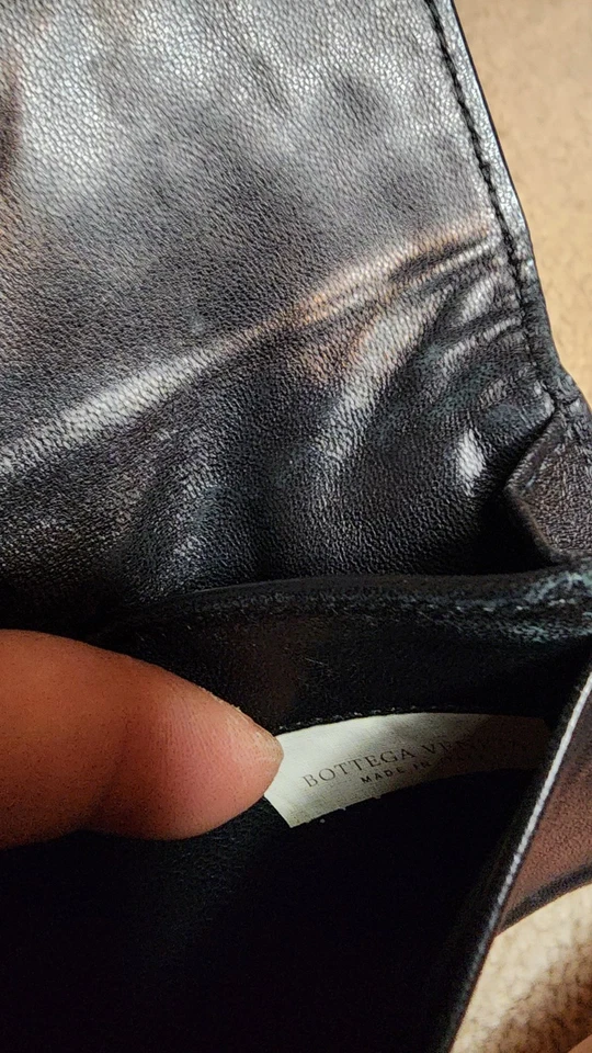 Кожаный держатель/бумажник для карт Bottega Veneta Intrecciato - Изображение 4 из 4