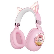 Headphones Bluetooth 5.4 - Cat Ear Light Up Noise Cancelling Wireless Headpho...