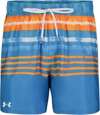 Under Armour Youth Boys Ripple Stripe Volley Swim Trunk Shorts Lightweight