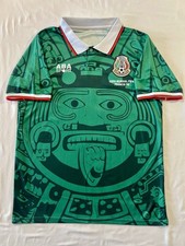 Mexico 1998 World Cup Home Jersey ABA Sport France 98 Aztec Print Size M