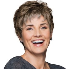 Eva Gabor Incentive Petite Cap Short Wig G13+ Cappuccino Mist by HAIRUWEAR