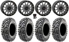 System 3 SB-5 Grey 15" Wheels 32" Carnivore R/T Tires Yamaha Wolverine RMAX