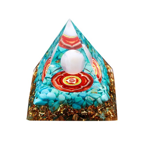 Orgone Pyramid Amethyst Peridot Crystal Healing Energy EMF Protect Meditation - Bild 8 von 15
