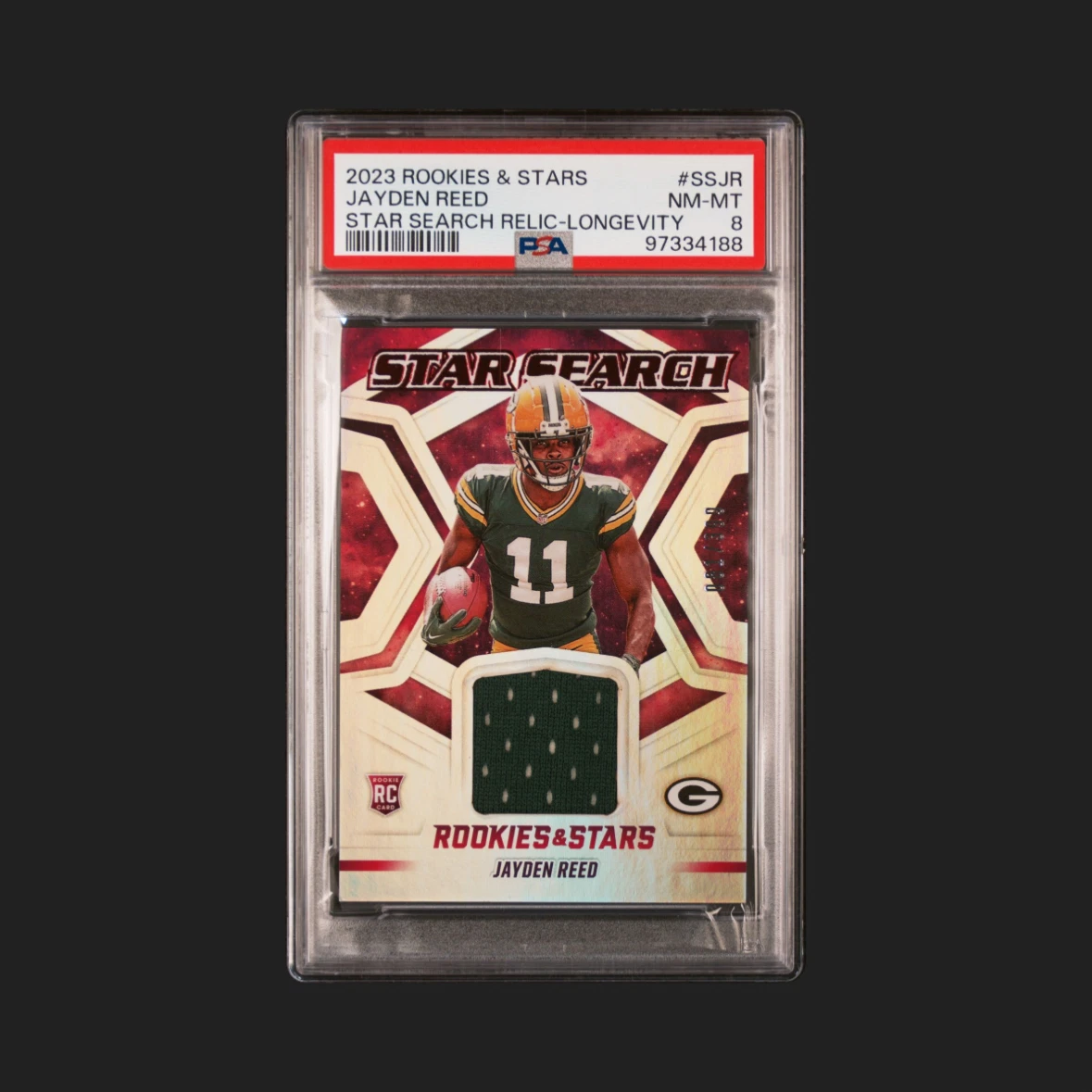 Jayden Reed Panini Rookies & Stars Star Search Relics #SSJR Longevity