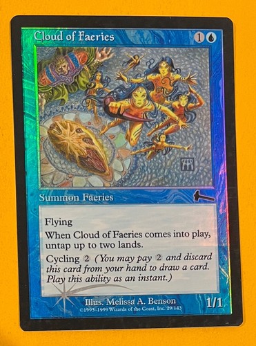 MTG CLOUD OF FAERIES (FOIL) Urza's Legacy (OldManMTG 006-407)