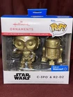 FUNKO POP 2022 HALLMARK ORNAMENT STAR WARS C-3PO & R2-D2 GOLD CHASE WALMART NEW