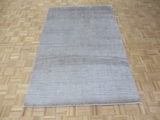5'3 X 7'11 Hand Loomed Gray Oriental Rug Bamboo Silk Modern Contemporary G6071