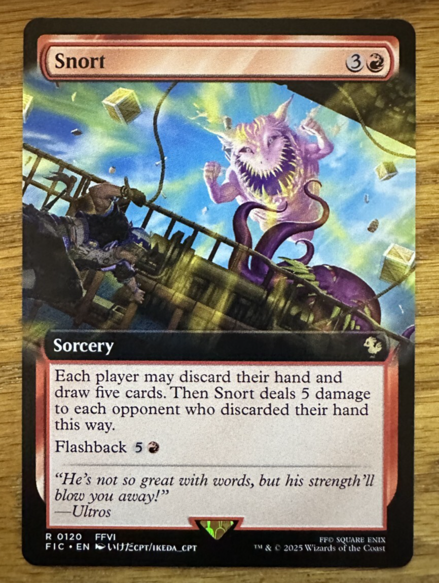 MTG Final Fantasy Commander, Snort - Borderless | eBay