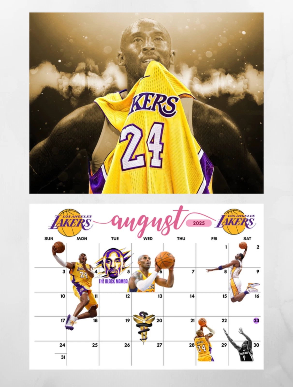 NBA Legends Wall Calendar 2026