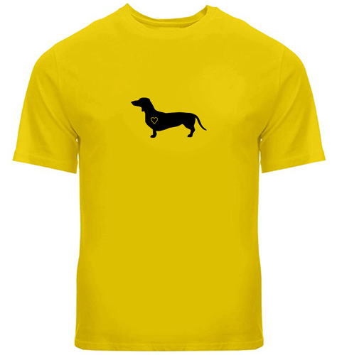Dachshund Heart Dog Men Unisex Tee T-Shirt Graphic Gift Cute Doggy Sausage Puppy - Picture 5 of 30