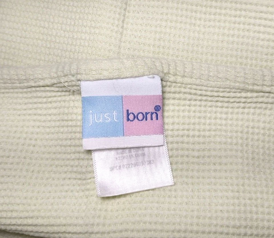 Manta térmica para bebé recién nacido jirafa verde palmera tejido gofre Lovey 30x36 Foto 2 de 3