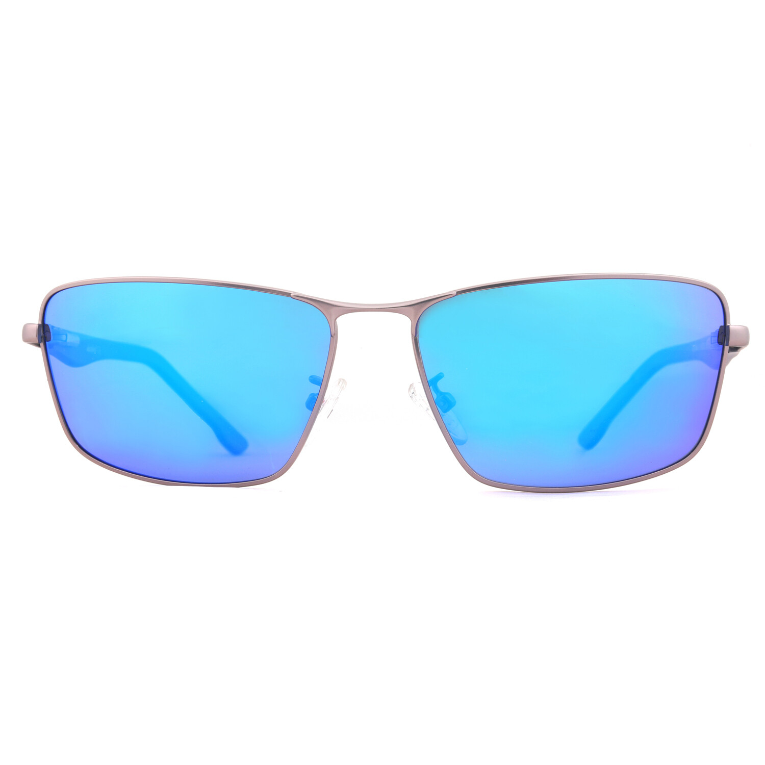 JUST GO Metal Sport Polarized Lenses Sunglasses with Zipper Case for Man Women