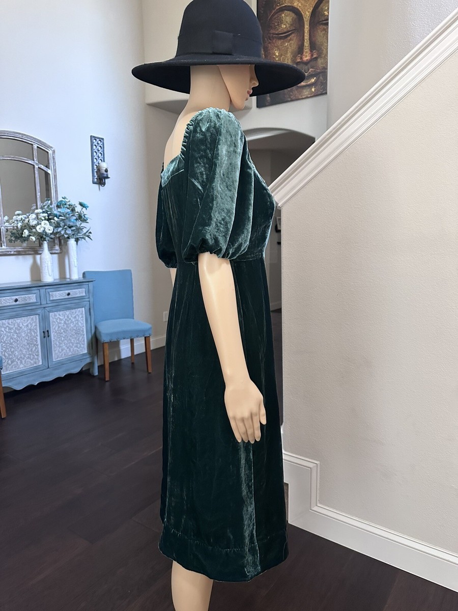 j crew green velvet dress Jcrew Green Velvet Dress