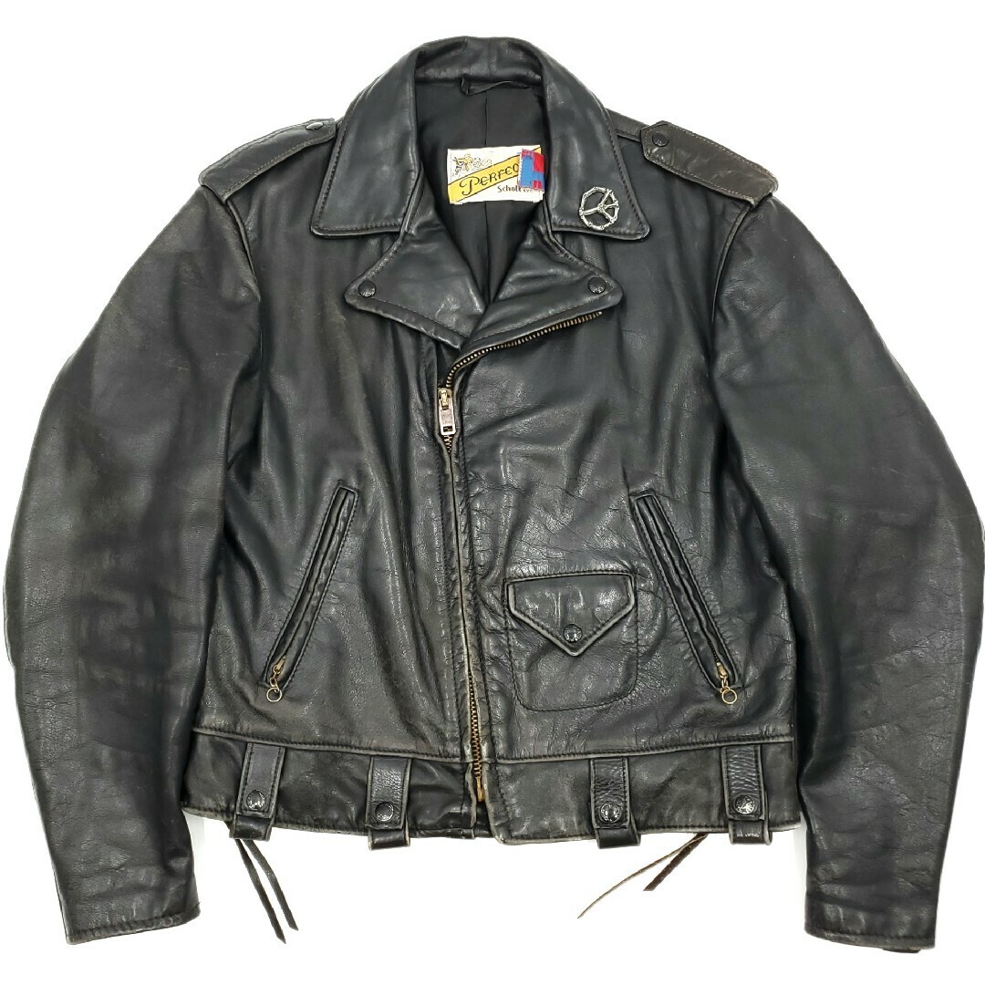 Discontinued 119 Schott 42 Leather Rider Jacket Black Men'S Discontinued 119 Schott 42 Leather Rider Jacket Black Men'S