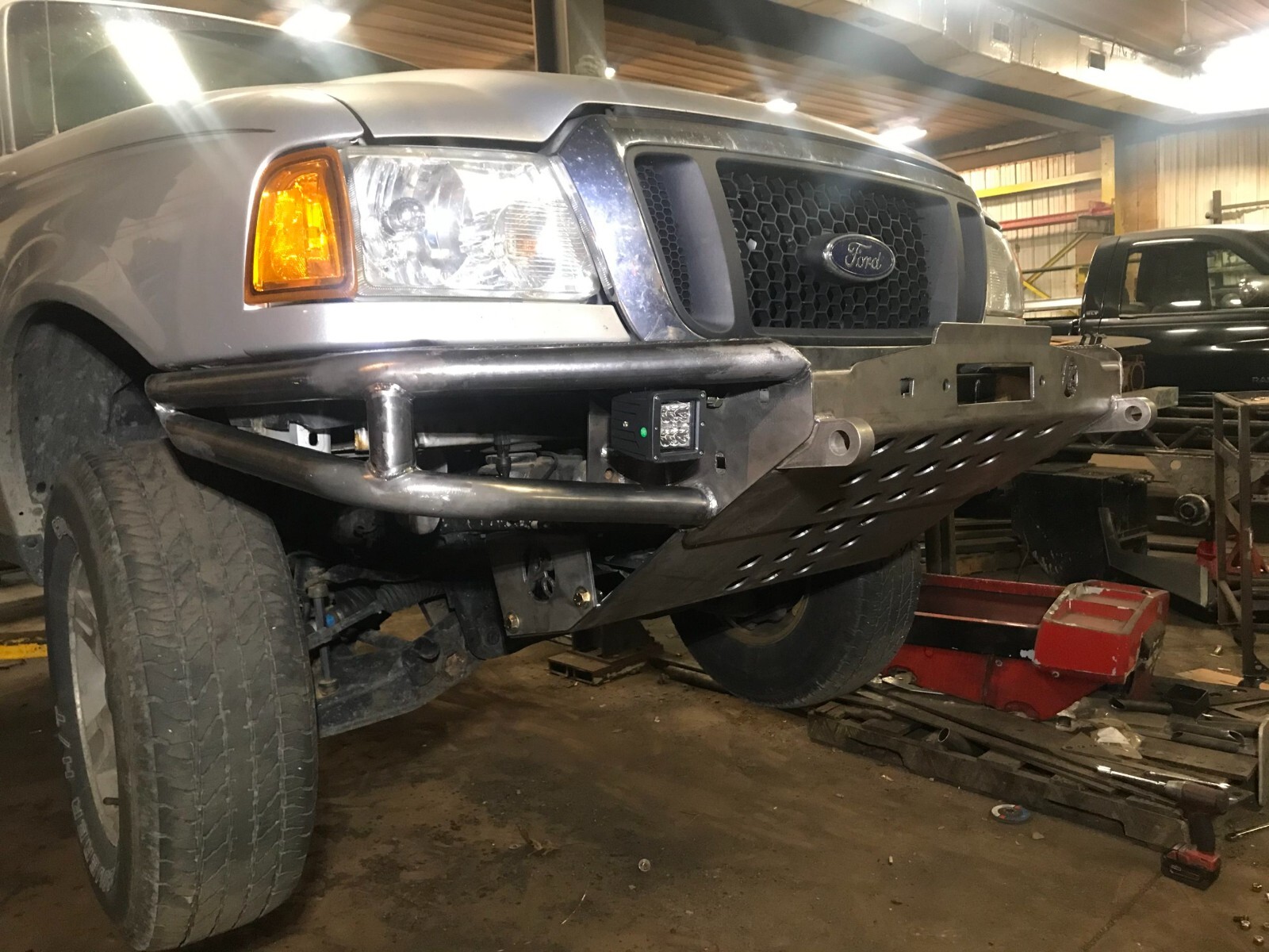 Baja Style Winch Front Bumper With Bullbar - Ford Ranger (98-11)