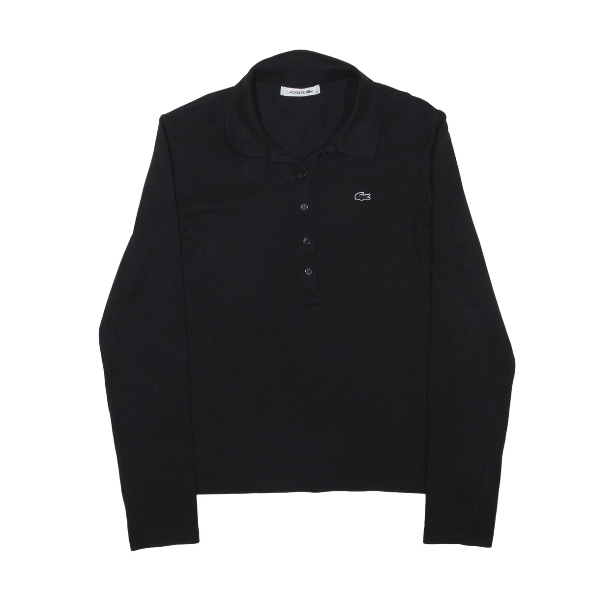LACOSTE Polo Shirt Black Long Sleeve Girls L eBay