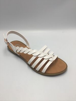 Journee Collection Womens Solay Sandals White Size 8.5M US