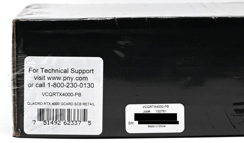 LOT 4x PNY Nvidia Quadro RTX 4000 Graphics 8GB GDDR6 (699-5G160-0500-810) Sealed - Afbeelding 2 van 3