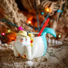 Christmas Mermaid Santa Cocktail Mug Mersanta Beachbum Berry Sippin Santa 2024