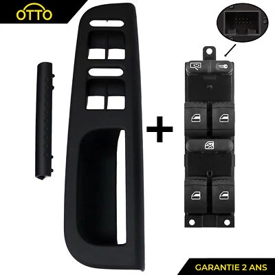 Panneau + Bouton de Lève Vitre prévu pour VW BORA GOLF IV PASSAT - 1J4959857B - Photo 1/4
