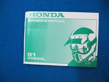 Honda 1991 XR250L New Old Stock Factory Original Owners Manual T89
