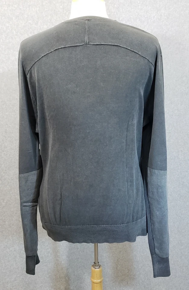 $195 ❤️Rag & Bone Dexter Cotton Crewneck Knit Sweater Men's XL Gray Long Sleeves - Image 3 of 4