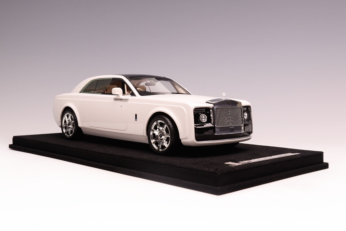1/18 AB Models Rolls Royce Sweptail in White Suede Base limited 35