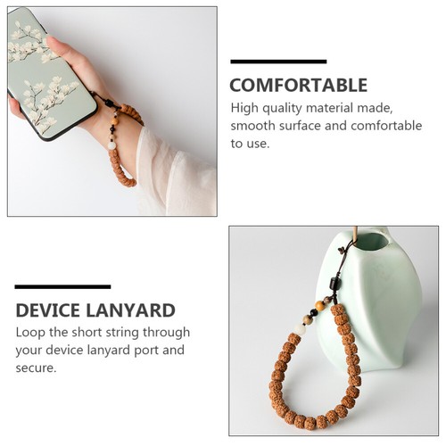 Mobile Phone Strap ID Badge Holder Short Phone Strap Chinese Jade Ornament - 第 2/12 張圖片