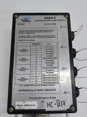BAKER HUGHES SARA II EXPLOSIONSBEREICH ABZWEIGDOSE 10141026 , HC#217