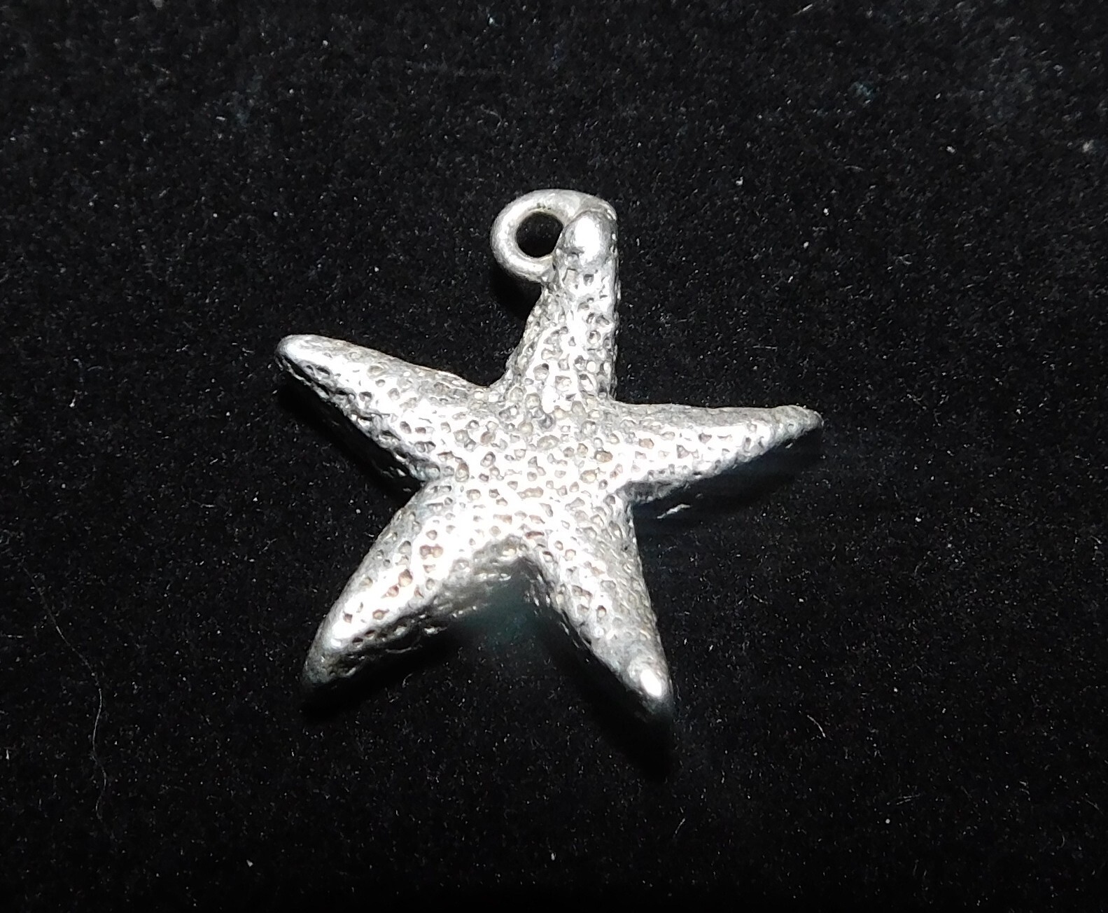 Sterling Silver 3D Solid Oxidized Starfish Charm … - image 3