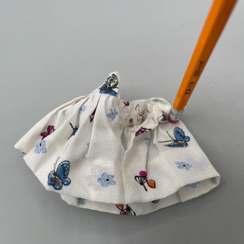 Vintage 11" Mode Puppe Kleidung Rock Schmetterling Blumen 60er Jahre Handarbeit - Bild 3 von 5