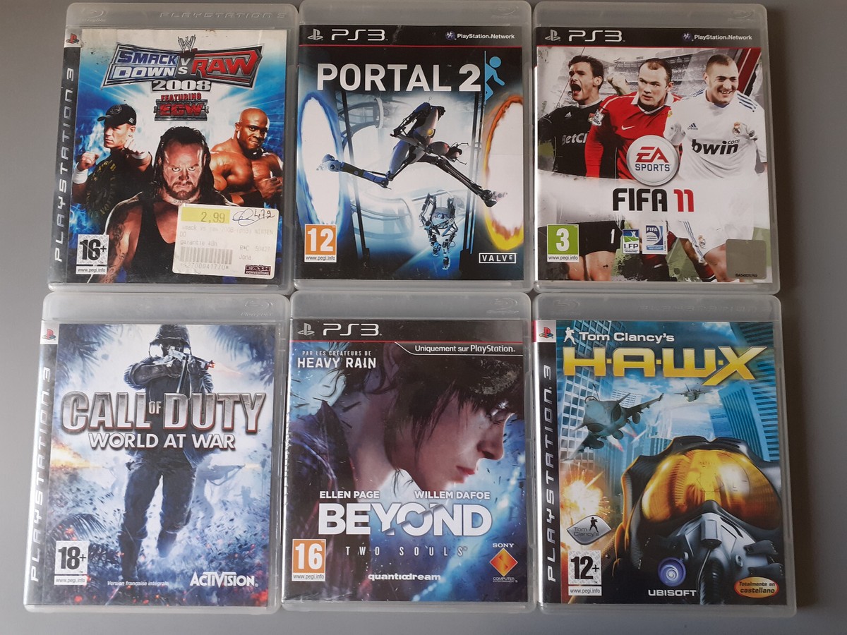 Lot De 6 Jeux PS3 - Portal 2, Call Of Duty: World At War, Beyond: Two Souls, Etc. - Bon État