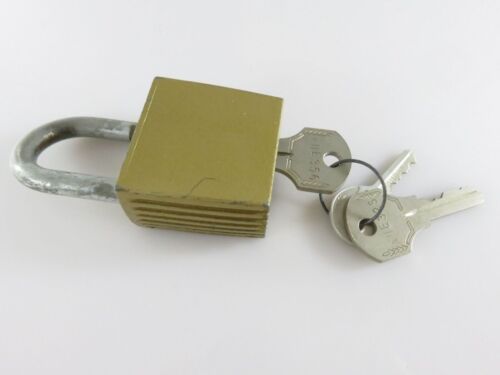 Vintage Corbin Padlock with 1 x AUE356 Key, 1 x AUE325 Key, 1 x Yale PX36 Key