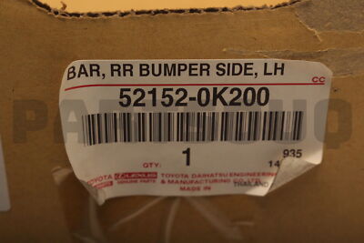 521520K200 Genuine Toyota BAR RR BUMPER SIDE 52152-0K200 | eBay