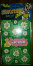 The Stink Factory Scratch and Sniff Stickers unique Flowers set of 2 new nip fun