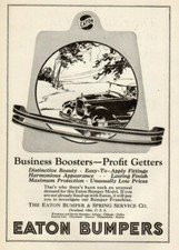 Vintage Print advertisement ad 1927 auto part Eaton Bumpers Profit getter car