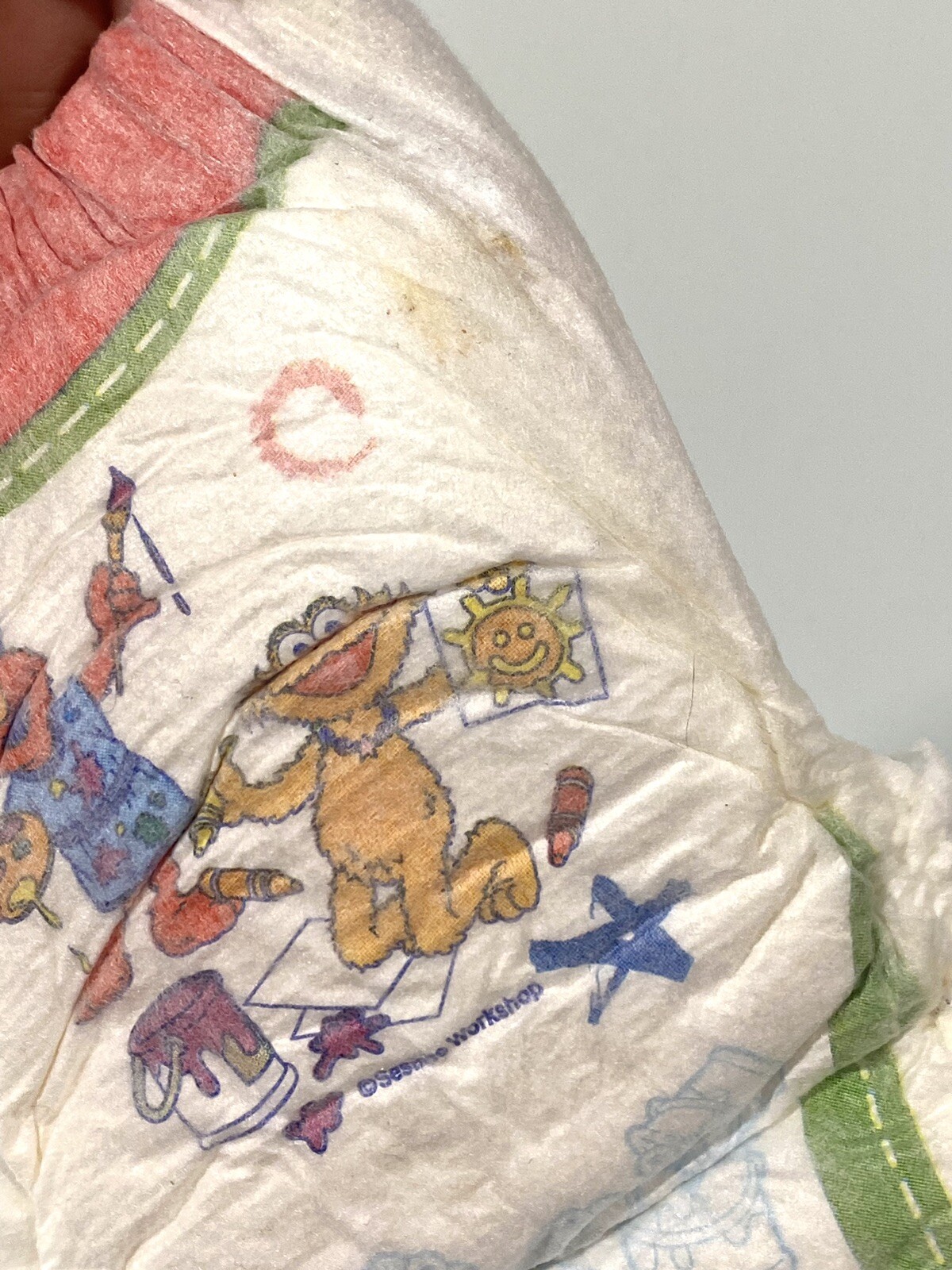 Pair (2) Vintage 1990&rsquo;s Pampers Diapers Size 3T-4T Sesame Street