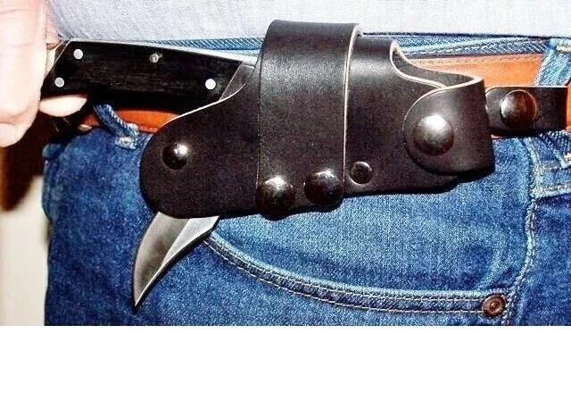 Funda de cuchillo de cuero de liberación rápida para cuchillos Buck 110 Foto 2 de 4