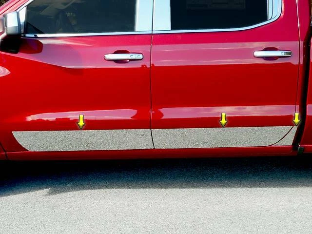 QAA 2019-2022 se adapta a Chevrolet Silverado 6 piezas rueda inoxidable bien acento moldura Foto 2 de 4