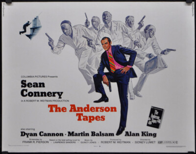 Die Anderson Tapes 1971 Original 22X28 Film Poster Sean Connery Dyan Cannon
