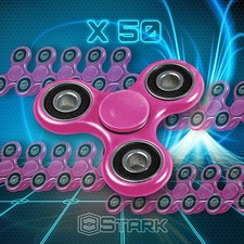 PINK Hand Spinner Tri Fidget Focus Desk Toy EDC ADHD Autism KIDS ADULT - 50 PCS