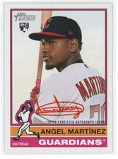 Angel Martinez 2025 Topps Heritage Red Ink Auto /76 SSP RC