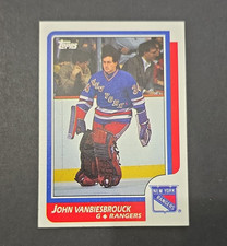 Topps 1986-87 Rookie Base Set John Vanbiesbrouck #9 New York Rangers NHL