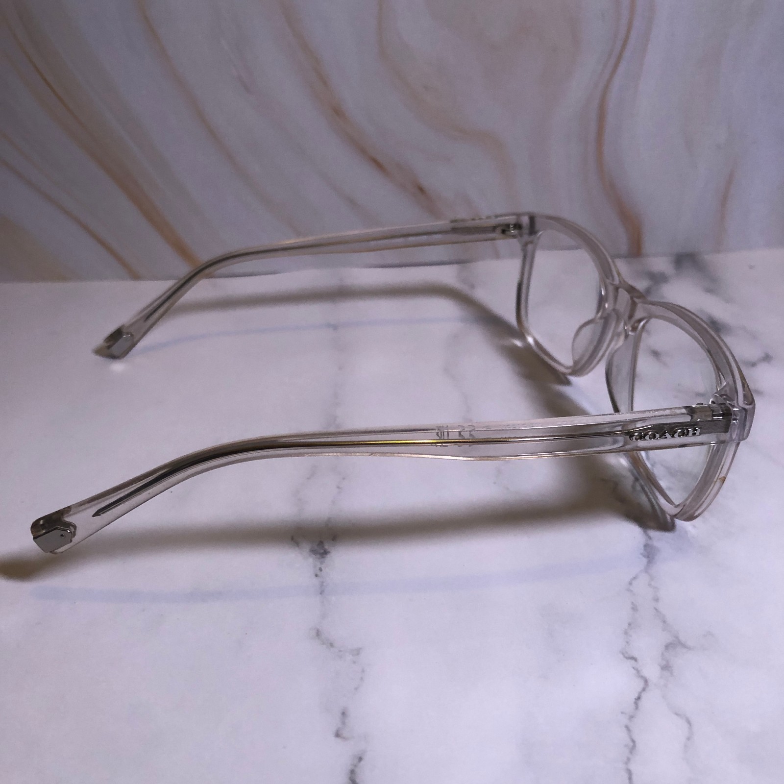 Coach HC6166U 5111 Crystal Clear Transparent Eyeglass Frames 54-18-145