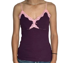 Gap Body Babydoll Y2k Cami Tank Medium Lace Coquette Fairy Festival Dainty