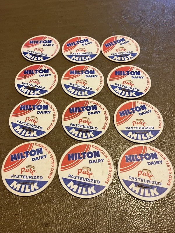 Lot of 12 Hilton Dairy Milk Caps 