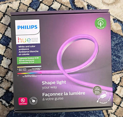 Philips Hue Shape Light Outdoor Lightstrip 6.5ft White & Color, New
